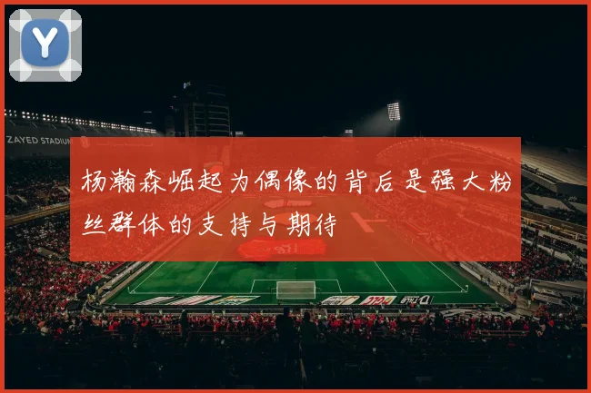 杨瀚森崛起为偶像的背后是强大粉丝群体的支持与期待